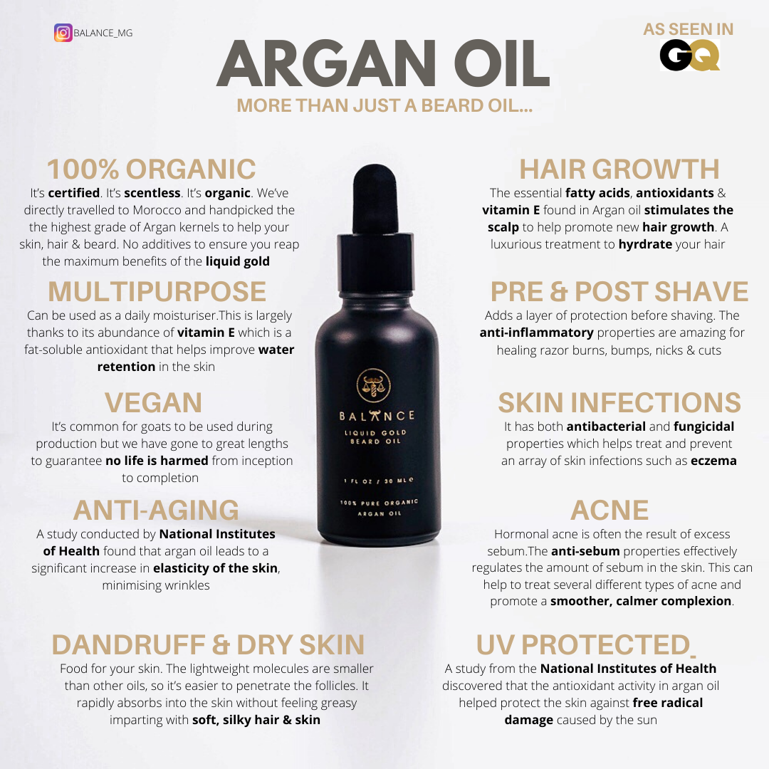 Balance 100% Organic Hair, Skin & Beard Oil